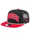 NEW ERA MEN'S BLACK WASHINGTON NATIONALS THROWBACK MESHBACK GOLFER HAT