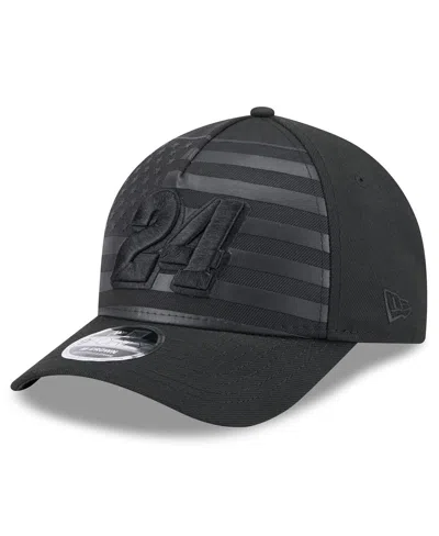 New Era Men's Black William Byron American Flag 9forty M-crown A-frame Adjustable Hat