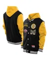 New Era Men's Black/gold Boston Bruins Full-snap Fleece Hoodie Jacket In Multi