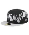 New Era Men's Black/gray Chicago White Sox Retro Pattern 59fifty Fitted Hat