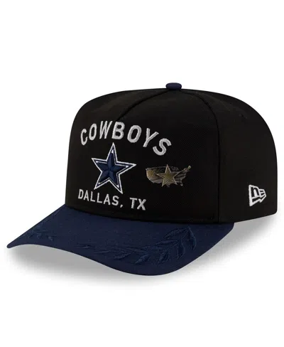 New Era Men's Black/navy Dallas Cowboys 2025 Nfl Draft On Stage A-frame 59fifty Fitted Hat In Multi