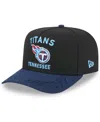 New Era Men's Black/navy Tennessee Titans 2025 Nfl Draft A-frame 9fifty Snapback Hat In Black,navy