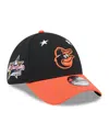 New Era Men's Black/orange Baltimore Orioles 2025 Mlb All-star Game 39thirty Flex Hat