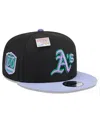 New Era Men's Black/purple Oakland Athletics Grape Big League Chew Flavor Pack 9fifty Snapback Hat In Black,purple