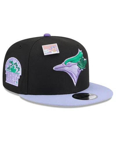 New Era Men's Black/purple Toronto Blue Jays Grape Big League Chew Flavor Pack 9fifty Snapback Hat In Black,purple