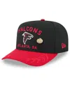 New Era Men's Black/red Atlanta Falcons 2025 Nfl Draft On Stage A-frame 59fifty Fitted Hat In Black,red