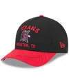 New Era Men's Black/red Houston Texans 2025 Nfl Draft 9forty A-frame M-crown Adjustable Hat In Black,red