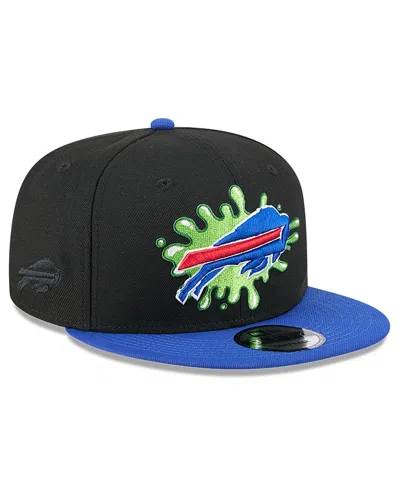 New Era Men's Black/royal Buffalo Bills Nickelodeon Slime 9fifty Snapback Hat