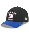 NEW ERA MEN'S BLACK/ROYAL NEW YORK GIANTS 2025 NFL DRAFT 9FORTY A-FRAME M-CROWN ADJUSTABLE HAT