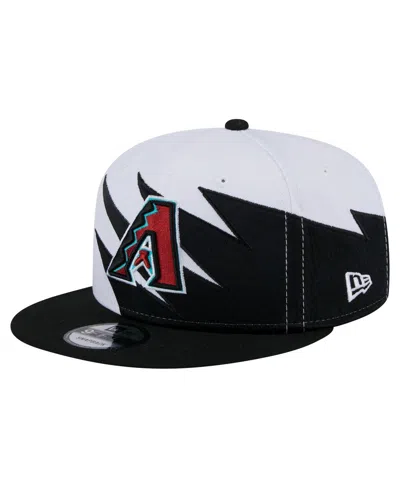 New Era Men's Black/white Arizona Diamondbacks Jagged 9fifty Snapback Hat In Black,white