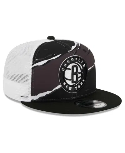 New Era Mens Brooklyn Nets  Nets A Frame Tear Trucker Snapback Cap In Black/gray