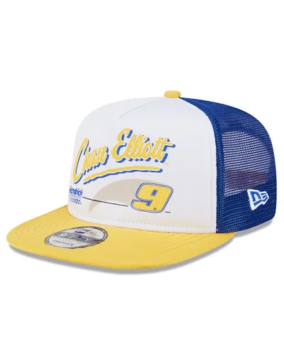 New Era Men's Blue Chase Elliott 9fifty A-frame Retro Script Snapback Hat