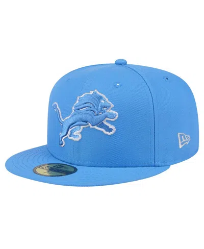 New Era Men's Blue Detroit Lions Omaha 59fifty Fitted Hat