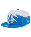 New Era Men's Blue Detroit Lions Throwback Jagged 9fifty Snapback Hat In Blue