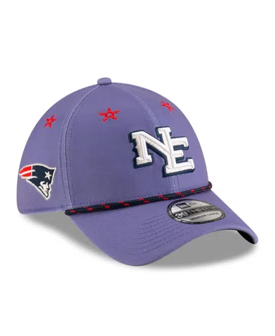 New Era Men's Blue New England Patriots 2025 Nfl Rivalries Sideline 39thirty Flex Hat In Purple