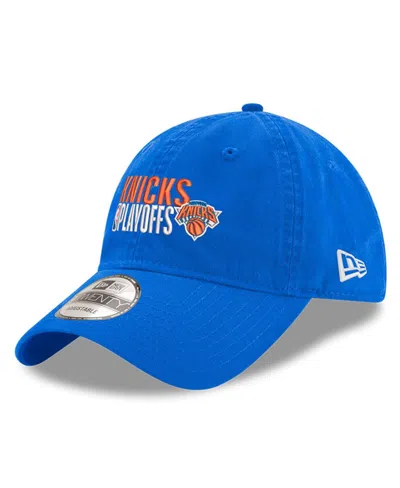 New Era Men's Blue New York Knicks 2024 Nba Playoffs 9twenty Adjustable Hat
