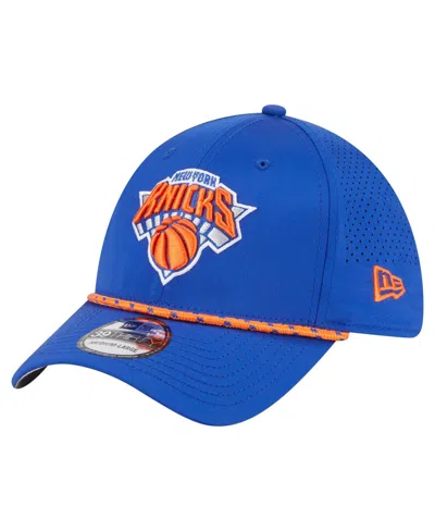 New Era Men's Blue New York Knicks Featherweight Poly Rope Flex 39thirty Hat