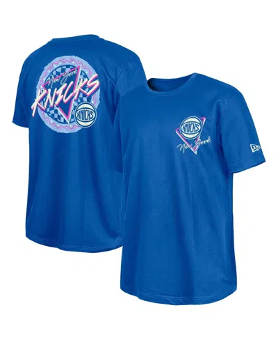 New Era Men's Blue New York Knicks Glow-in-the-dark T-shirt