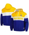 New Era Men's Blue Seattle Mariners Ripstop Raglan Quarter-zip Hoodie Windbreaker Jacket In Blue