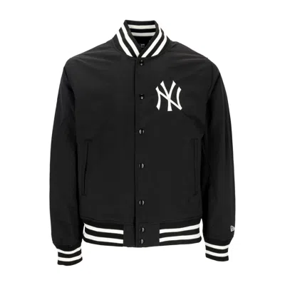 New Era Men's Bomber Jacket Mlb Team Logo Bp Bomber Neyyan Black/white