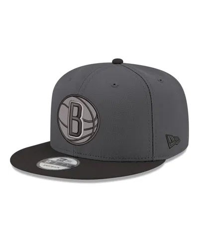 New Era Men's Brooklyn Nets 9fifty Snapback High Crown Baseball Cap In Gray