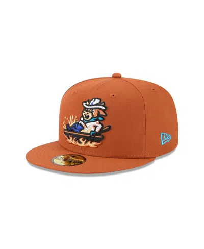 New Era Men's Brown Amarillo Sod Poodles Theme Nights 59fifty Fitted Hat