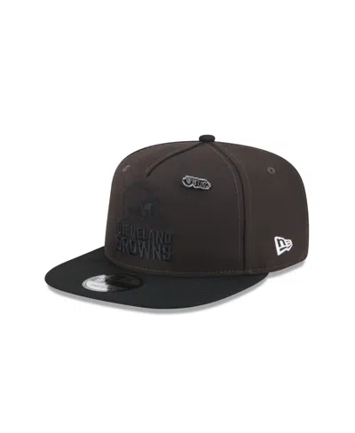 New Era Men's Brown Cleveland Browns 2024 Inspire Change A-frame 9fifty Snapback Hat In Brown,black