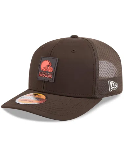New Era Men's Brown Cleveland Browns 2025 Sideline 9seventy Trucker Adjustable Hat