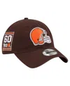 NEW ERA MEN'S BROWN CLEVELAND BROWNS DISTINCT 9TWENTY ADJUSTABLE HAT