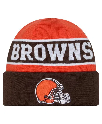 New Era Men's Brown Cleveland Browns Reverse Cuffed Knit Hat
