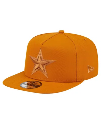 New Era Men's Brown Dallas Cowboys Color Pack A-frame 9fifty Snapback Hat In Orange