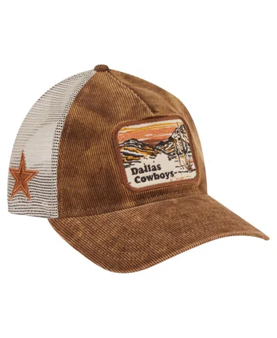 New Era Men's Brown Dallas Cowboys Vintage Landscape 9twenty A-frame Adjustable Hat