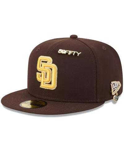New Era Men's Brown San Diego Padres 2025 59fifty Day 59fifty Fitted With Pins Hat
