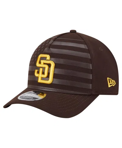 New Era Men's Brown San Diego Padres American Flag 9forty M-crown A-frame Adjustable Hat