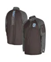 New Era Men's Brown San Diego Padres Father's Day Raglan Quarter-zip Top In Brown