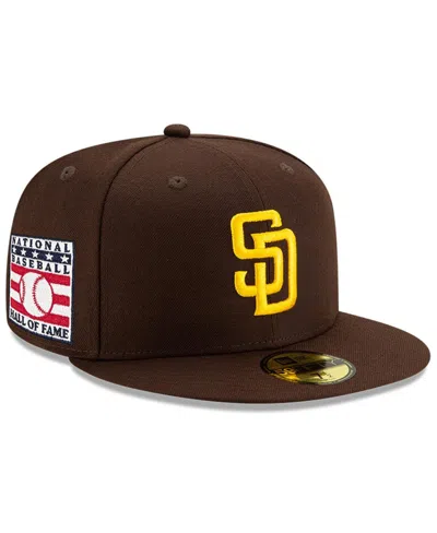 New Era Men's Brown San Diego Padres National Baseball Hall Of Fame 59fifty Fitted Hat