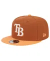 New Era Men's Brown Tampa Bay Rays Spring Color Two-tone 9fifty Snapback Hat In Brown
