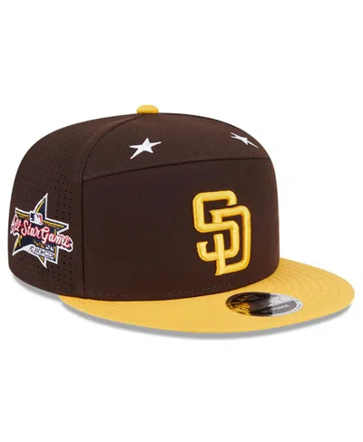 New Era Men's Brown/gold San Diego Padres 2025 Mlb All-star Game Side Patch 9fifty Snapback Hat