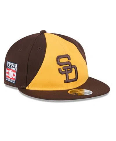 New Era Men's Brown/gold San Diego Padres Baseball Hall Of Fame Retro Crown 9fifty Adjustable Hat In Multi