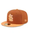 NEW ERA MEN'S BROWN/ORANGE ST. LOUIS CARDINALS SPRING COLOR BASIC TWO-TONE 59FIFTY FITTED HAT