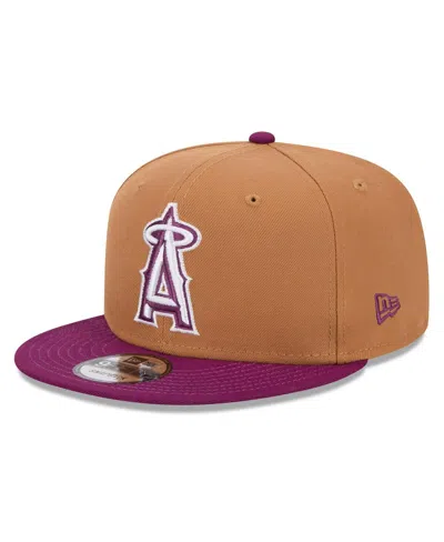 New Era Men's Brown/purple Los Angeles Angels Color Pack Two-tone 9fifty Snapback Hat In Multi