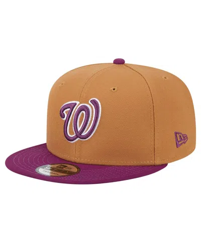 New Era Men's Brown/purple Washington Nationals Color Pack Two-tone 9fifty Snapback Hat In Brown,purple