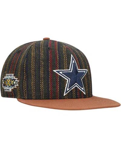 New Era Men's Brown/tan Dallas Cowboys Vintage Herringbone 59fifty Fitted Hat In Brown,tan