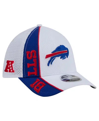 New Era Men's Buffalo Bills 39thirty Stretch-fit Mid-crown Baseball Cap In White,royal