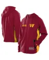 New Era Men's Burgundy Washington Commanders Combine Authentic Raglan Scuba Full-zip Hoodie In Burgundy