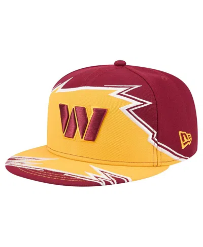 New Era Men's Burgundy/gold Washington Commanders Break 59fifty Fitted Hat