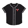 New Era Men's Buttons Coat Nba Baseball Jersey Chibul Black/front Door Red In Black