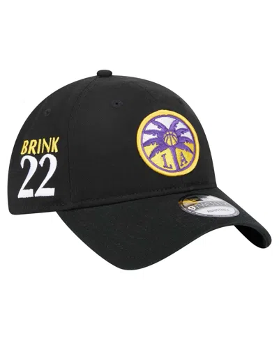 New Era Men's Cameron Brink Black Los Angeles Sparks Name Number Side Patch 9twenty Adjustable Hat