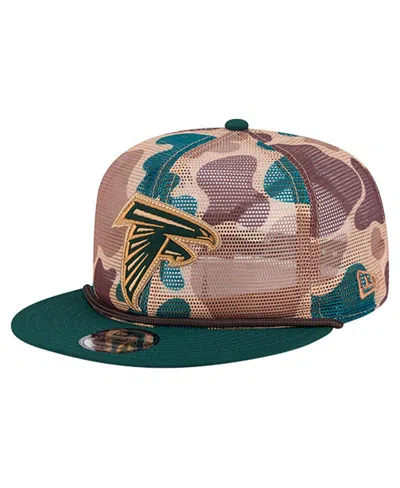 New Era Men's Camo Atlanta Falcons Duck Camo 9fifty Snapback Hat In Brown