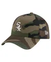 New Era Men's Camo Chicago White Sox Woodland Team Pop 9forty A-frame Adjustable Hat In Camo